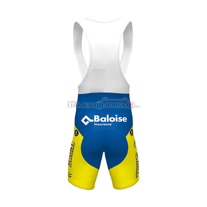 Abbigliamento Ciclismo Sport Vlaanderen-Baloise Manica Corta2021Blu Bianco Giallo